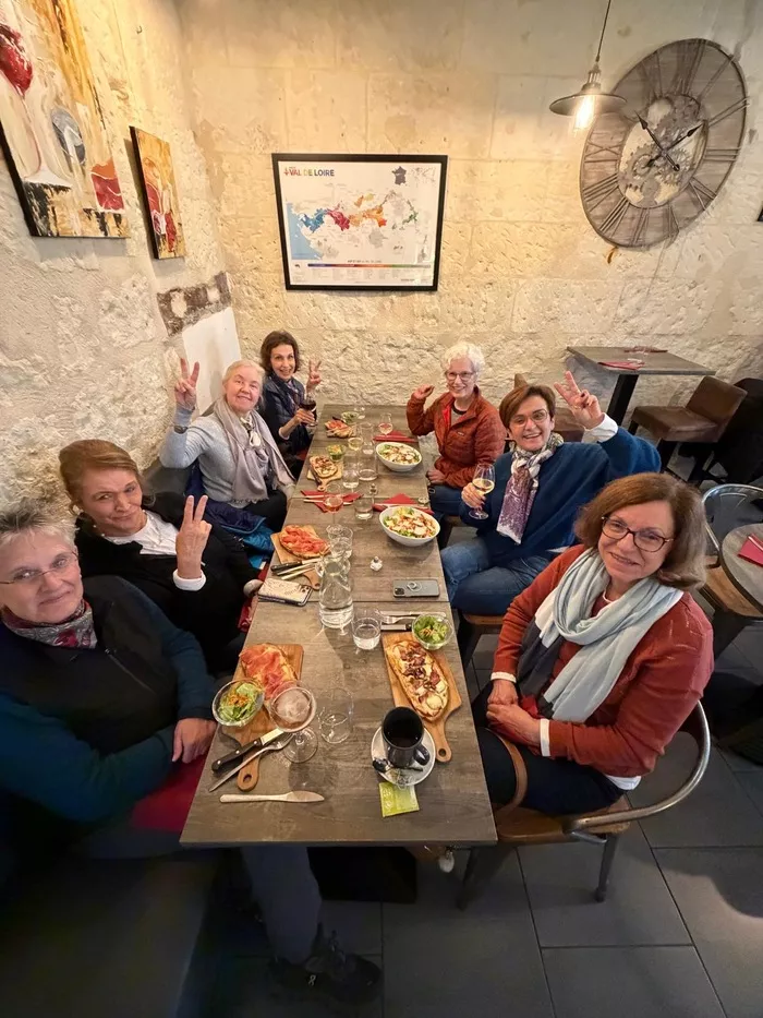 A typical lovely lunch for Immersion Groupe